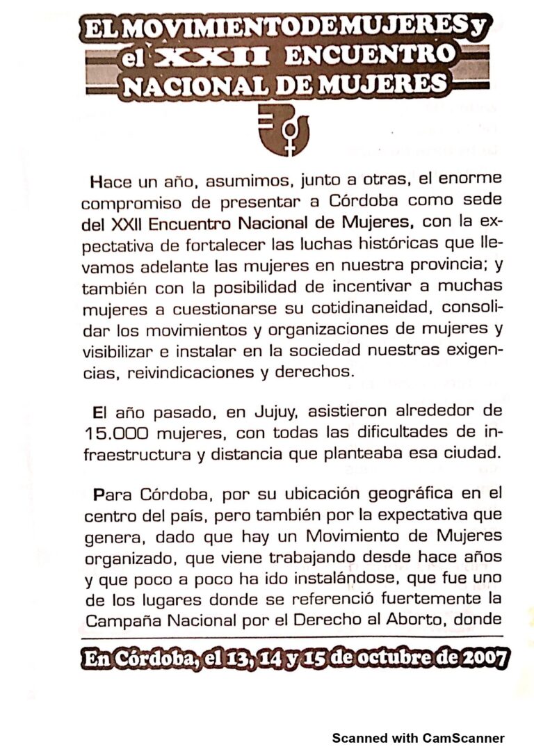 Lee más sobre el artículo Presentación de Córdoba como sede para Encuentro Nacional de Mujeres